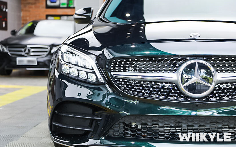 奔驰C260车灯展示