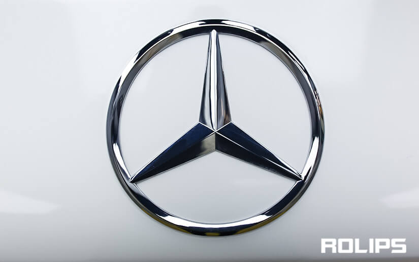 奔驰车标贴车衣效果图