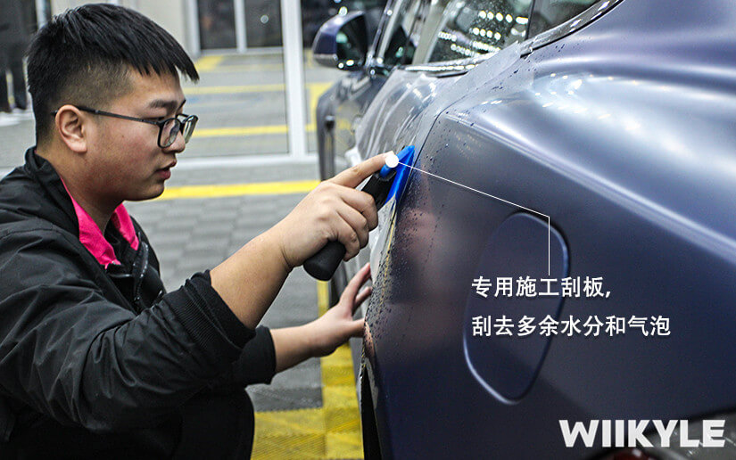 蓝色特斯拉MODEL S WIIKYLE隐形车衣贴膜案例（图八）