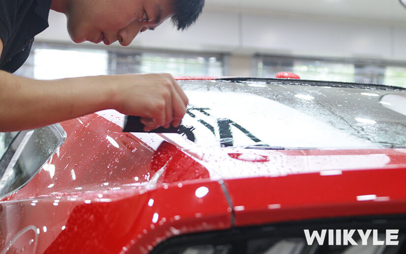 福特野马施工WIIKYLE车衣施工流程图（六）