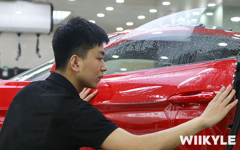 福特野马施工WIIKYLE车衣施工流程图（三）