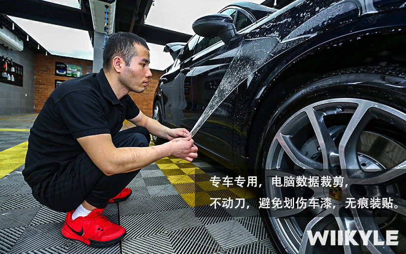 保时捷施工WIIKYLE专车专用漆面保护膜展示图（三）