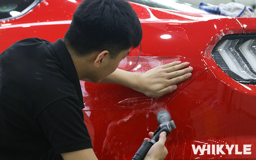 福特野马施工WIIKYLE车衣施工流程图（九）