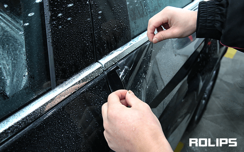 黑色车贴车衣的施工过程是什么（图5）