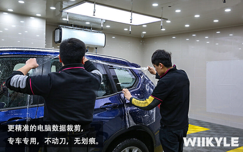 宝马X3量子蓝汽车装贴WIIKYLE隐形车衣（图七）
