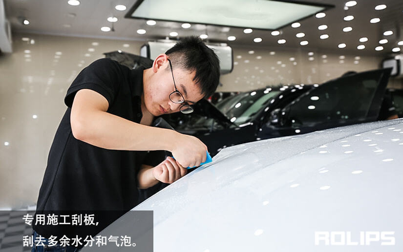 保时捷贴隐形车衣的细节图