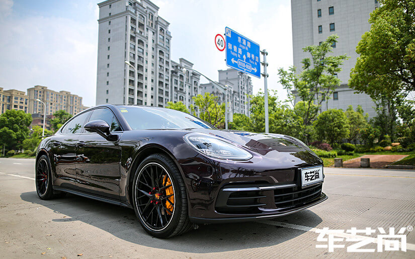 保时捷帕拉梅拉施工威固隐形车衣室外效果展示图（二）