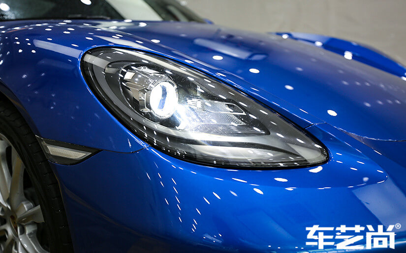 保时捷眼睛施工威固隐形车衣细节图展示