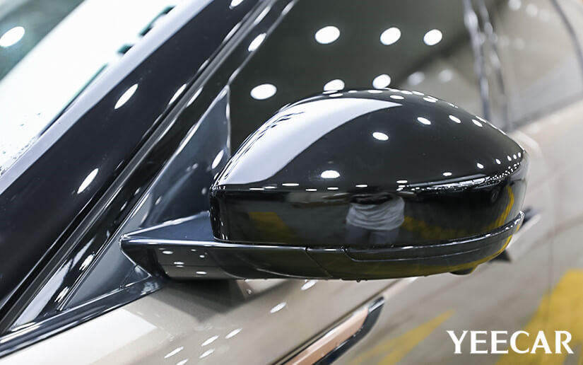 路虎后视镜贴YEECAR漆面保护膜细节图