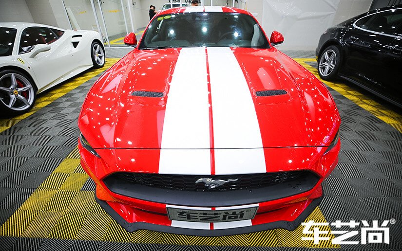福特野马装贴威固漆面保护膜的施工流程展示（图十一）