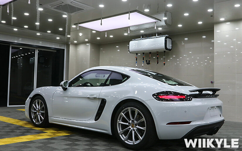 保时捷718施工WIIKYLE漆面保护膜效果展示图（5）