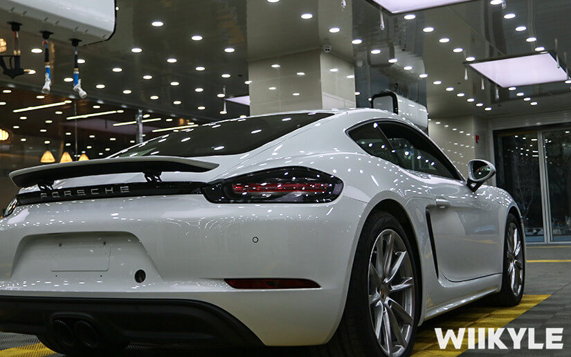 保时捷718施工WIIKYLE漆面保护膜效果展示图（2）